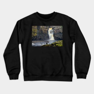 High Force Waterfall in North Pennines Crewneck Sweatshirt